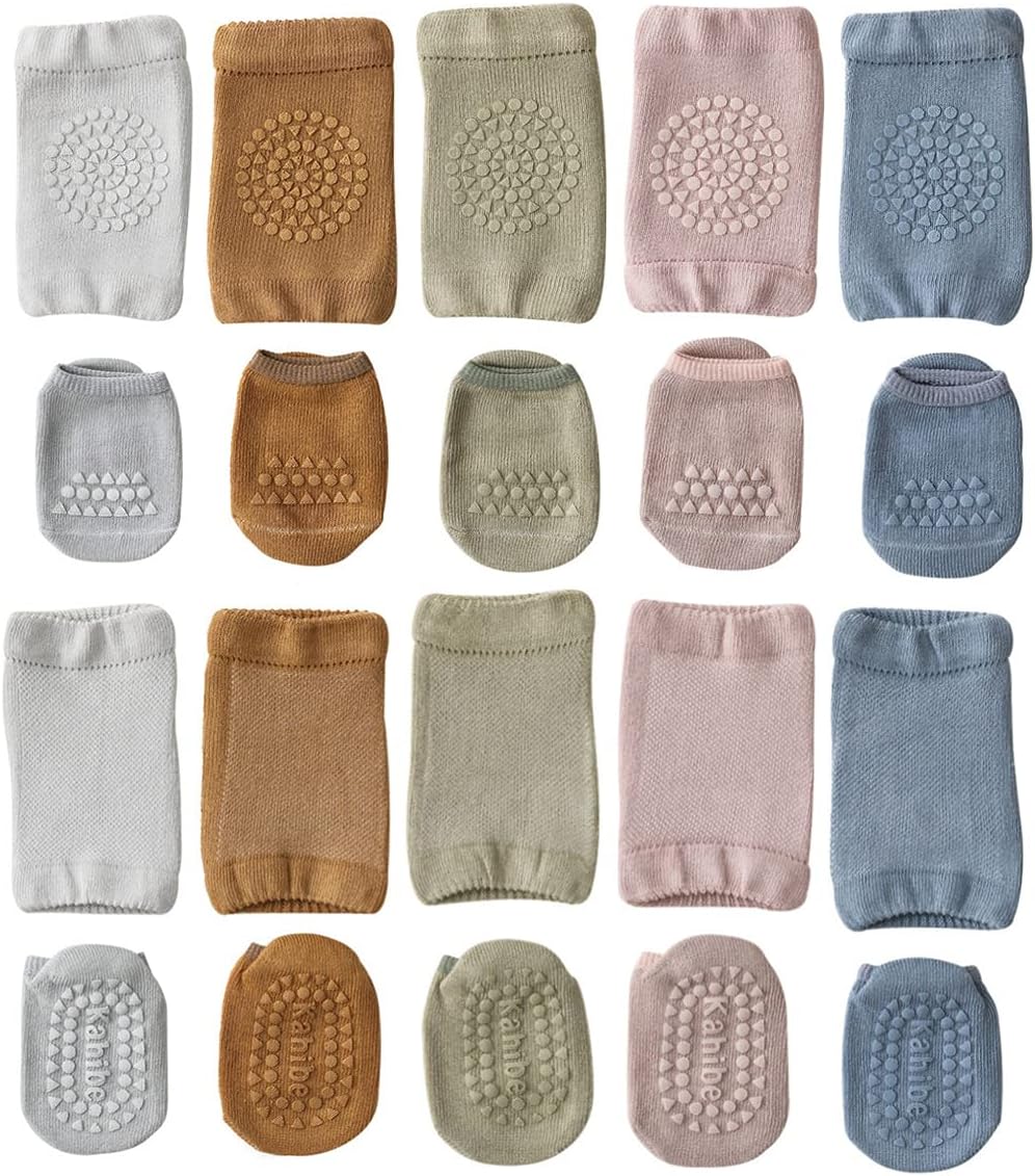 251230200405578_1 Unisex Toddler Non Slip Knee Pads and Socks Sets for Baby Boy Girls' Crawling Learn to Walk - Image 1